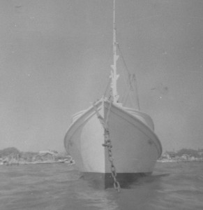 A picture of a fishing boat docked at a harbor on Harkers Island