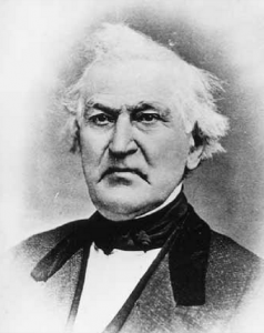 David Whitmer A black and white photograph portrait of David Whitmer.
